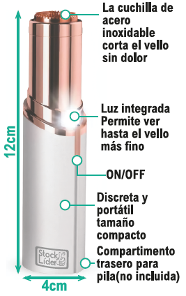 Depiladora facial de precisión indolora